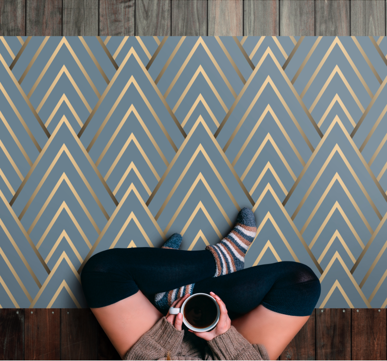 Geometrisch Chevron-patroon vinyl tapijt - TenStickers