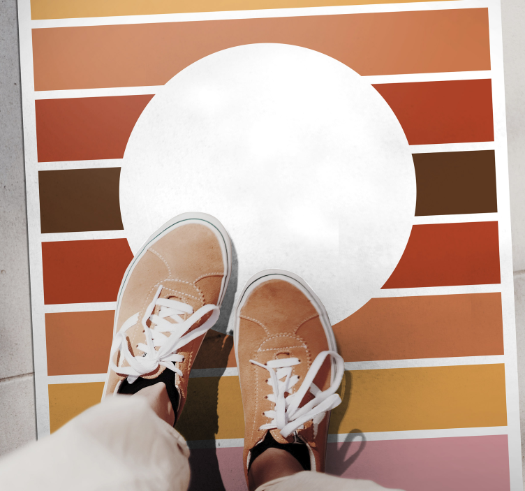 Geometrisch strepenontwerp vinyl tapijt met strepen - TenStickers