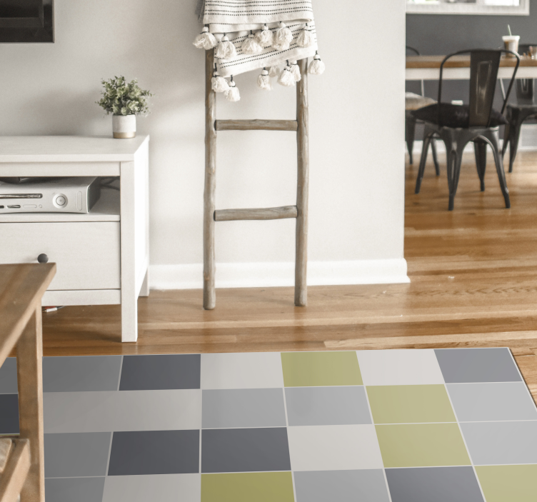 Geometrisch tegelontwerp vinyl tapijt tegels - TenStickers