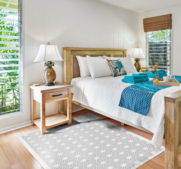 Geometrische accentuering vinyl tapijt geometrisch - TenStickers