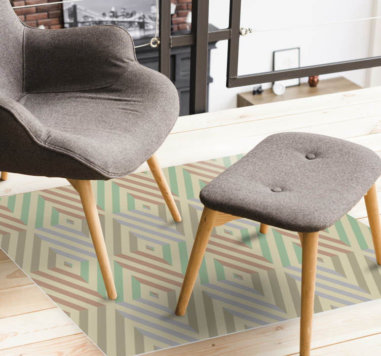 Geometrische harmonie vinyl tapijt geometrisch - TenStickers