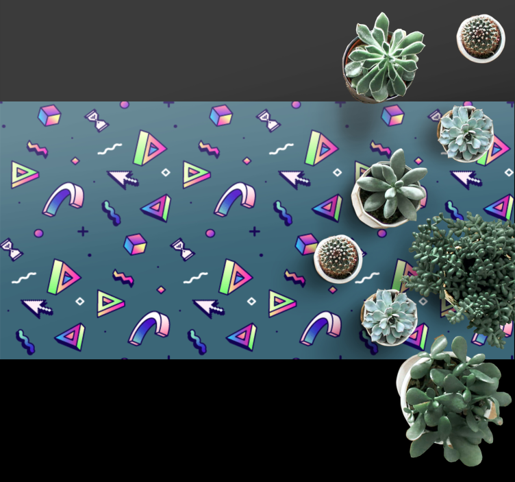 Geometrische kleurenspatten vinyl tapijt met textuur - TenStickers