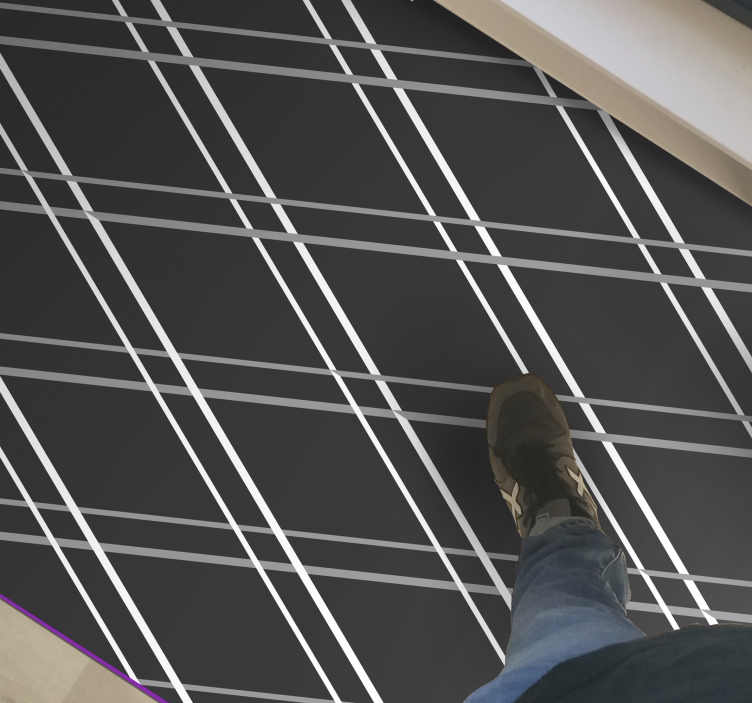 Geometrische lijnpatronen vinyl tapijt geometrisch - TenStickers