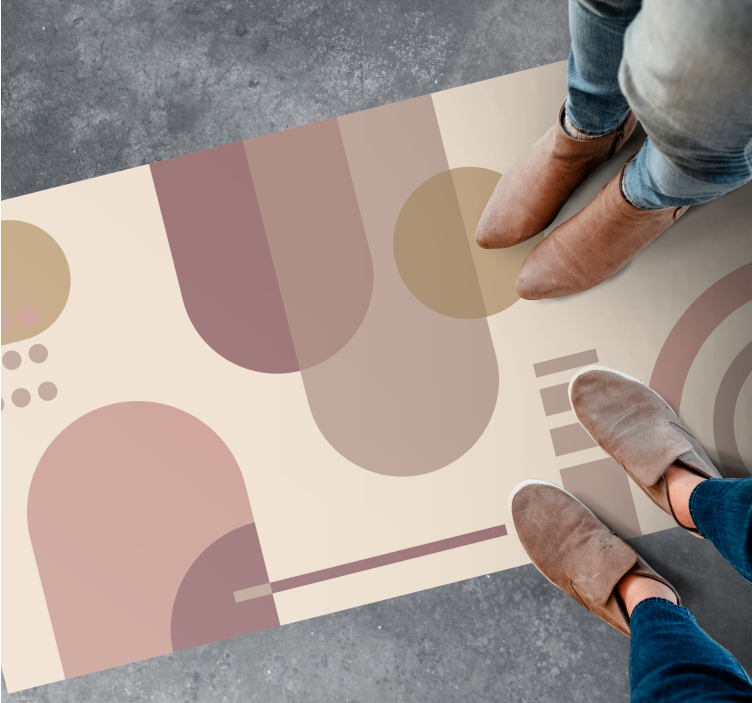 Geometrische vormen harmonie vinyl tapijt geometrisch - TenStickers