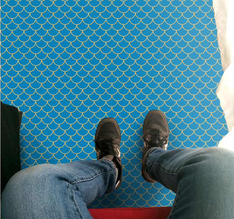 Geschulpt waterpatroon vinyl tapijt snelweg - TenStickers