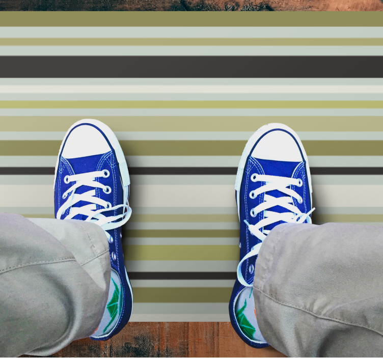 Gestreept Patroon lagen vinyl vloerkleed - TenStickers