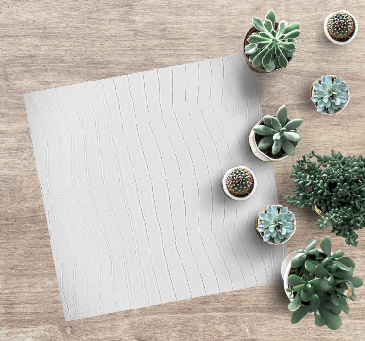Vinyl tapijt met textuur witte krokodillenhuid - TenStickers