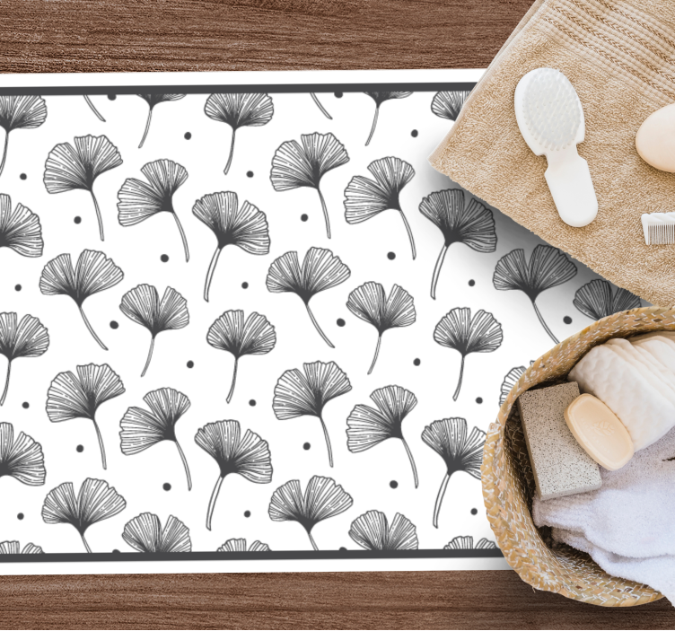 Ginkgo blad inspiratie vinyl tapijt natuur - TenStickers