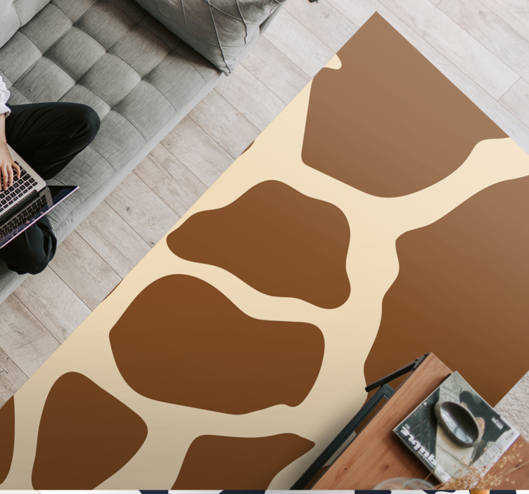 Giraffe patroon stijl vinyl tapijt dierenprint - TenStickers