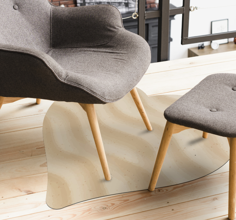 Golvende hartvorm vinyl tapijt met textuur - TenStickers