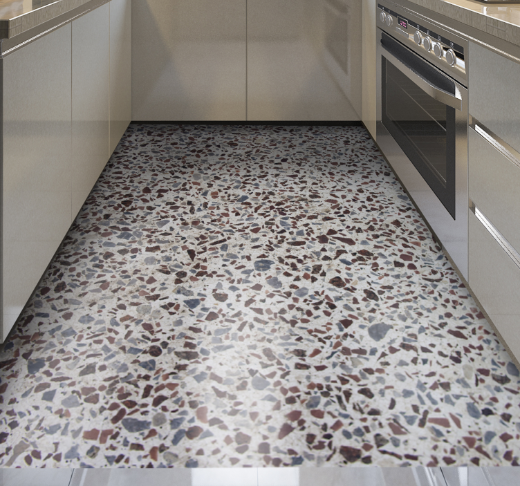 Granieten mozaïek vinyl tapijt stenenstructuur - TenStickers