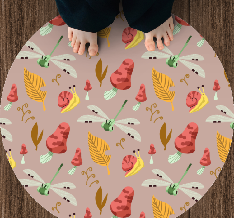 Beige boselementen vinyl tapijt natuur - TenStickers