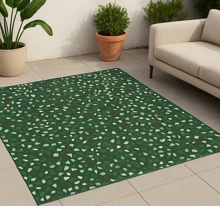 Groene terrazzo buitenvinyltapijt - TenStickers