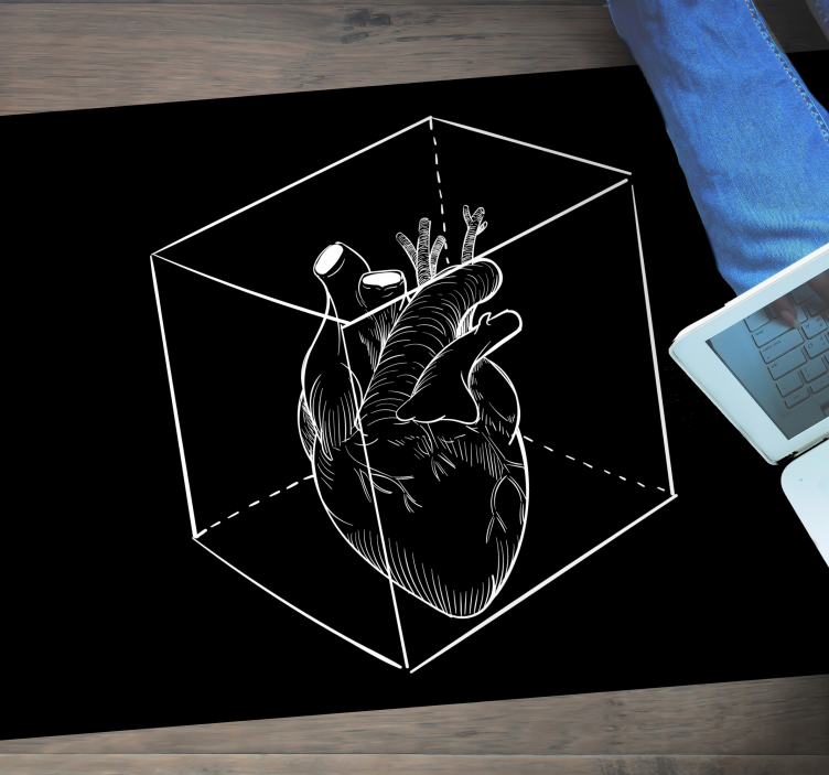 Hartillustratie vinyl tapijt modern - TenStickers