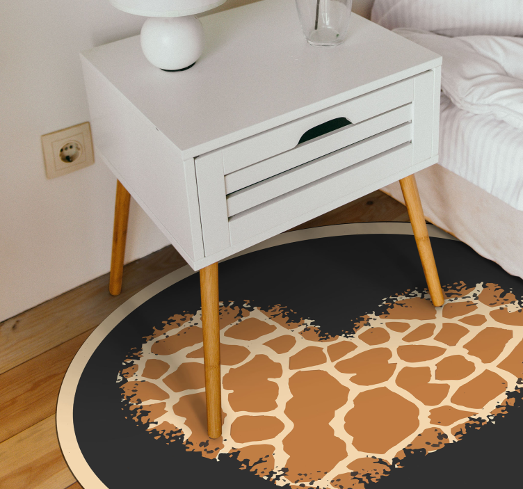 Hart giraffe ontwerp vinyl tapijt dierenprint - TenStickers