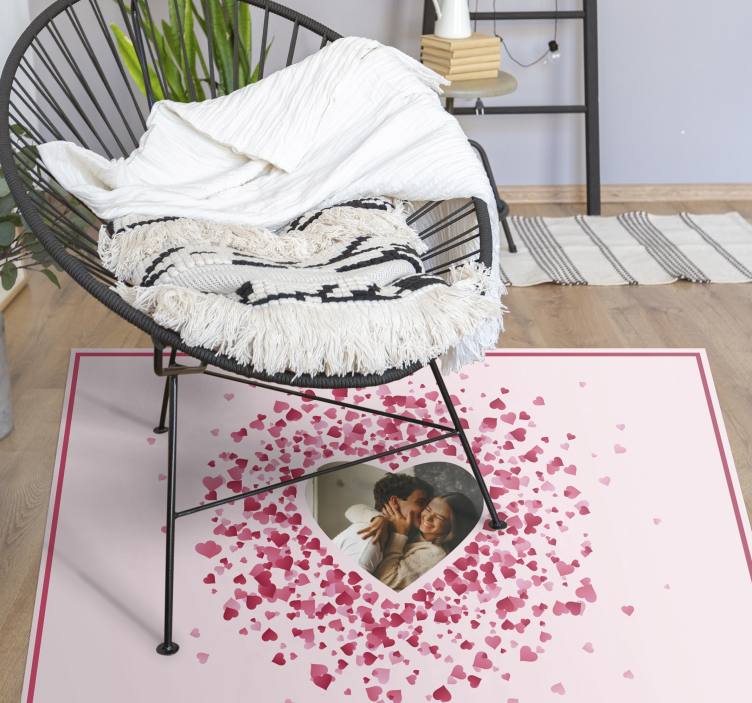 Hartvorm met foto vinyl tapijt slaapkamer - TenStickers