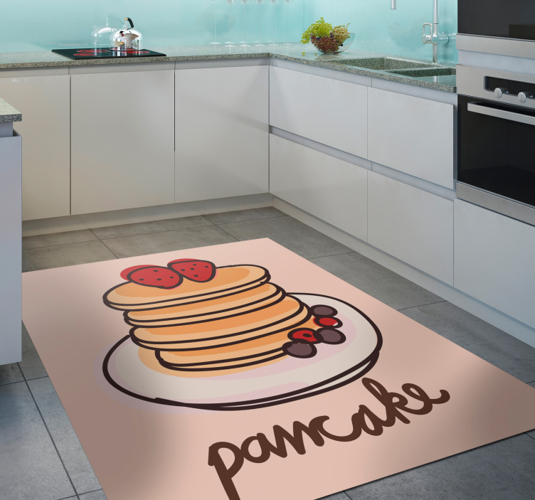 Heerlijke pannenkoeken vinyl vloerkleed keuken - TenStickers
