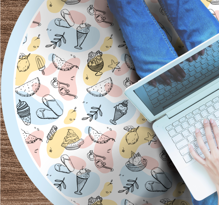 Heerlijke snoepcollectie vinyl tapijt voor meer kinderen - TenStickers