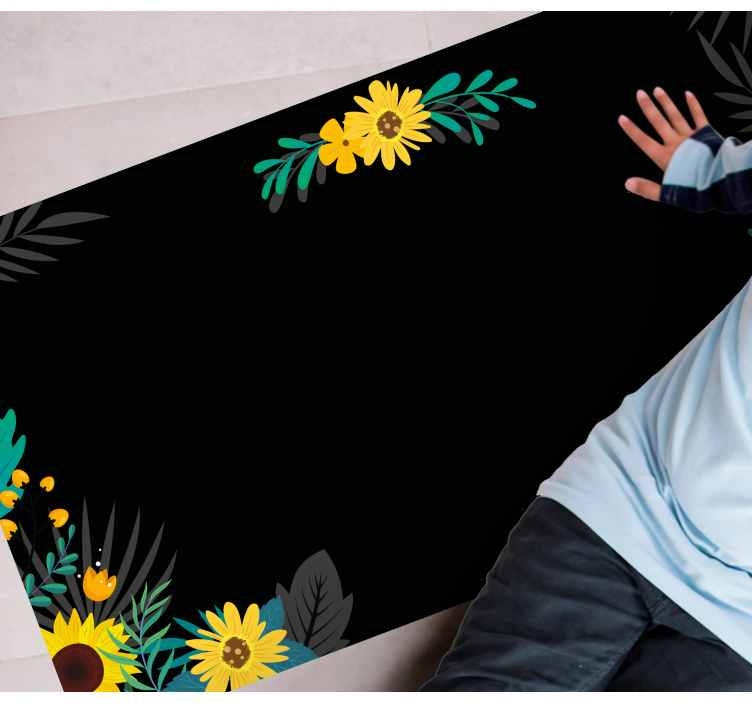 Heldere bloemenpracht vinyl tapijt bloemen en planten - TenStickers