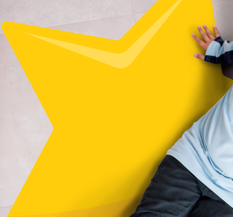 Heldere stervorm vinyl tapijt tiener - TenStickers