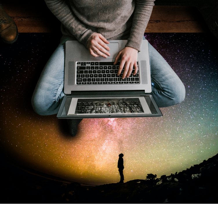 Hemels landschap vinyl tapijt natuur - TenStickers