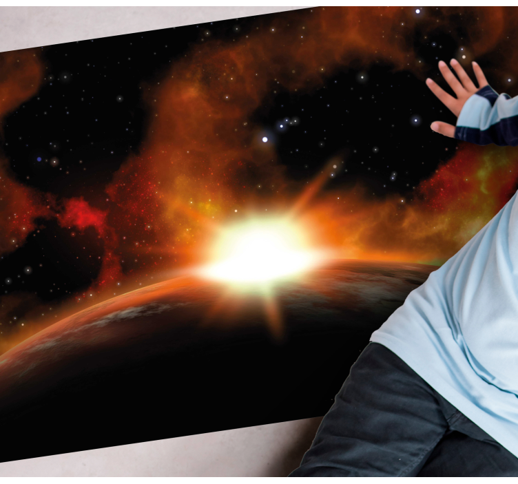 Hemelse zonsopgang gloed vinyl tapijt sterren - TenStickers