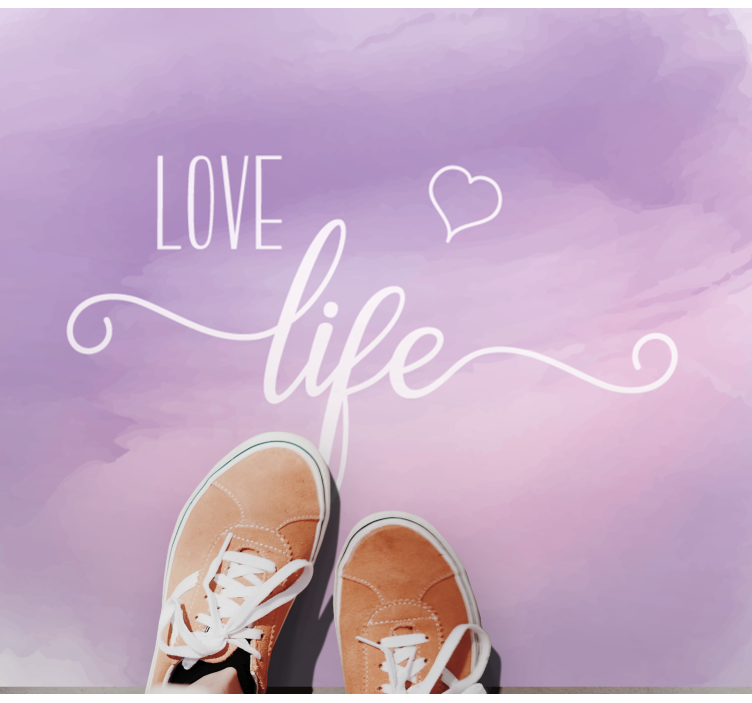 Het bestaan koesteren vinyl tapijt zinnen en teksten - TenStickers