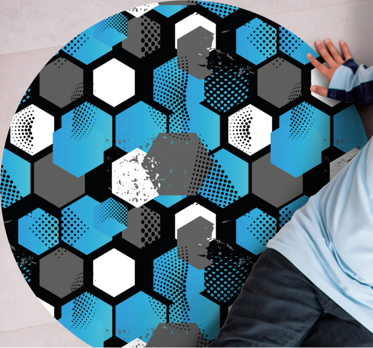 Hexagonaal patroon boost vinyl tapijt geometrisch - TenStickers