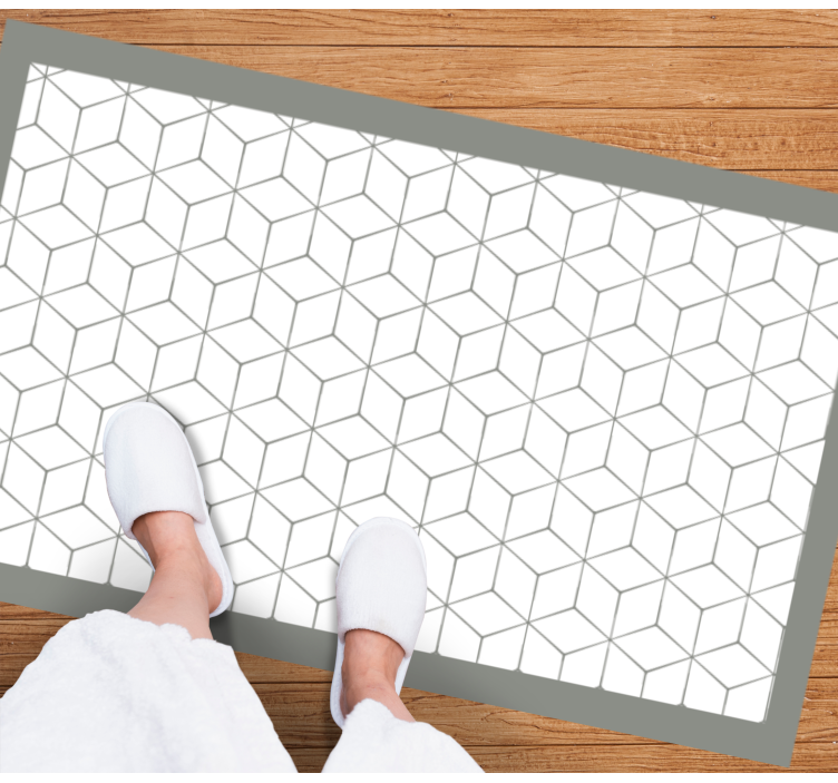 Hexagonale lay-out vinyl tapijt geometrisch - TenStickers