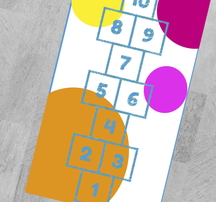 Hinkelspel grafisch vinyl tapijt spel - TenStickers