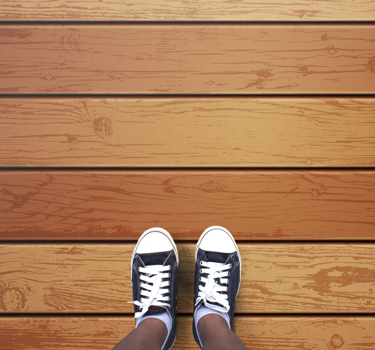 Houten plank simulacrum vinyl tapijt met houtstructuur - TenStickers