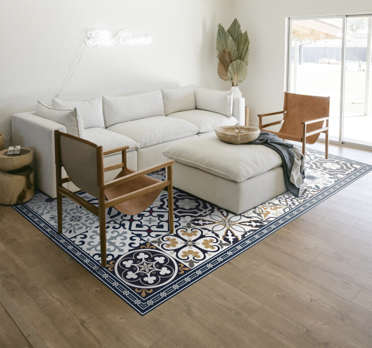 Hydraulische tegels vinyl tapijt Cement patronen - TenStickers