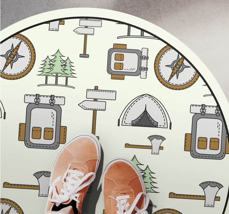 Idee voor een kampeerexpeditie vinyl tapijt snelweg - TenStickers