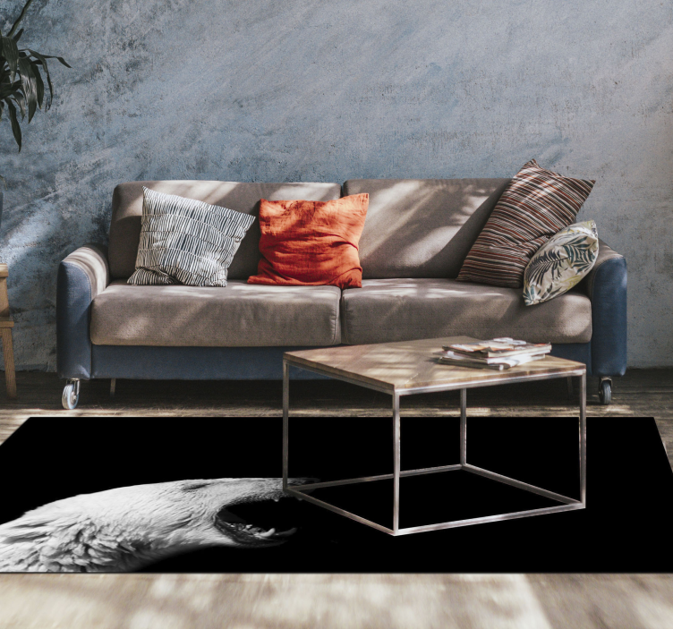 Ijsbeer profiel dieren vinyl tapijt - TenStickers