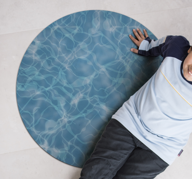 Illusie van het wateroppervlak marmeren vinyl tapijt - TenStickers
