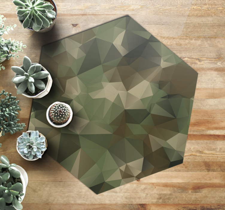 Jeugd vinyl vloerkleed Geometrische camouflage - TenStickers