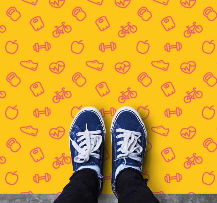 Jeugdige speelsheid vinyl tapijt kind - TenStickers