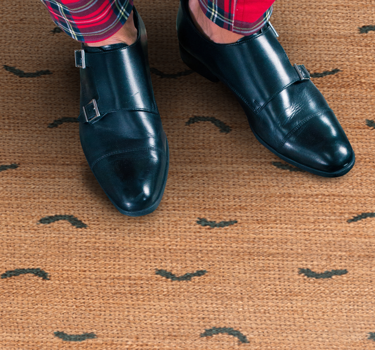 Jute beige imitatie vinyl tapijt dierenprint - TenStickers