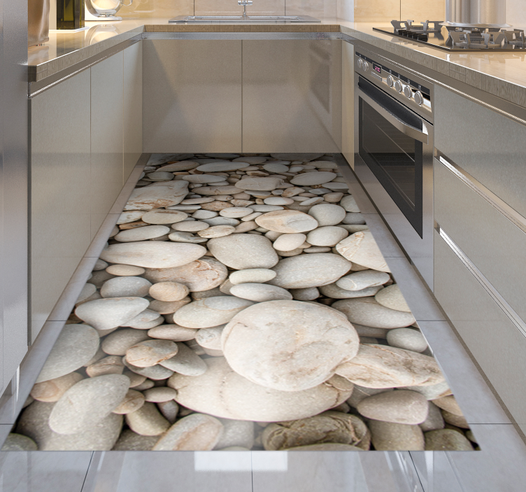 Set van de natuur vinyl tapijt stenenstructuur - TenStickers