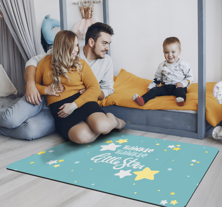 Kinderkamer met sterrenthema vinyl tapijt kind - TenStickers