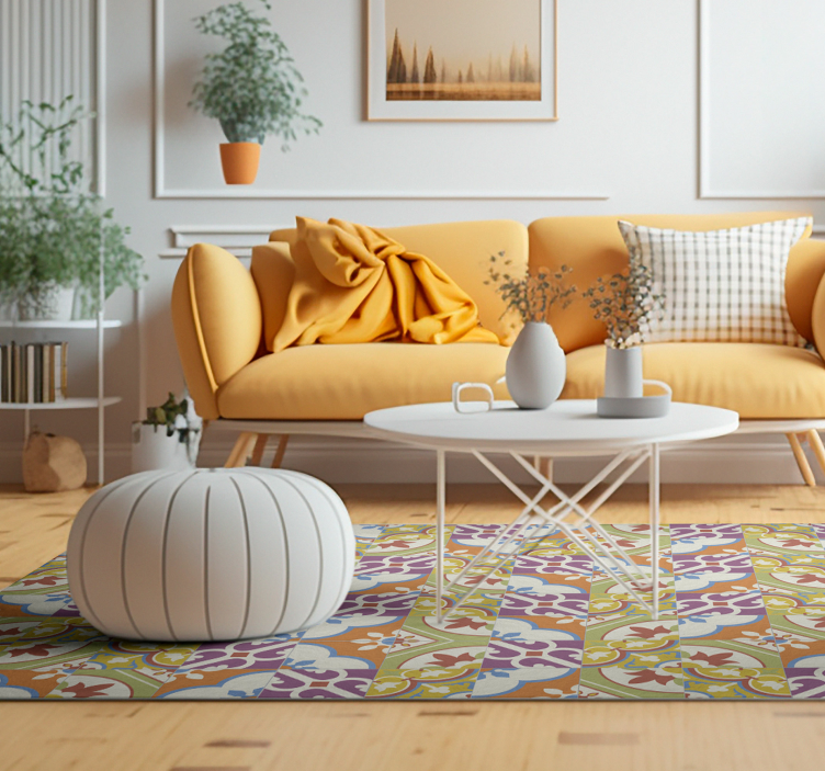 Kleurrijk antiek patroon vinyl tapijt - TenStickers