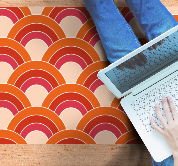Kleurrijke boogpatronen vinyl tapijt geometrisch - TenStickers
