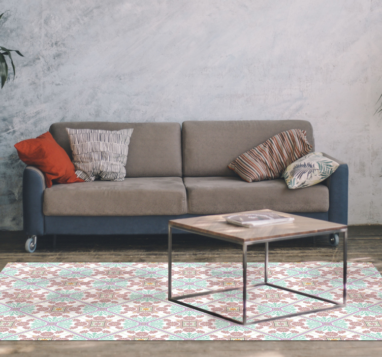 Kleurrijke siertegels vinyl tapijt mozaïek - TenStickers