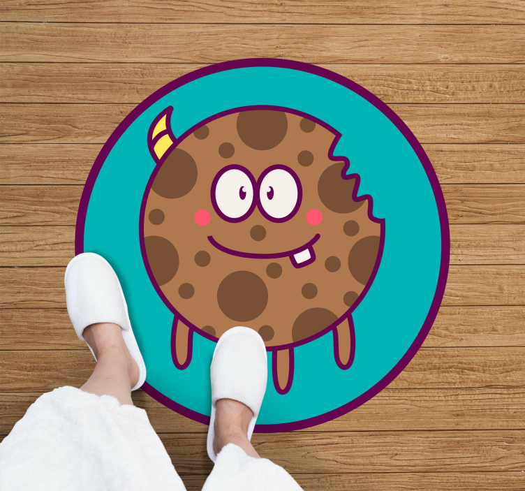 Koekje cartoon cirkel vinyl tapijt voor meer kinderen - TenStickers