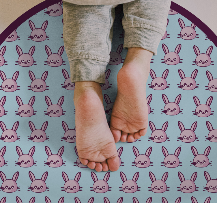 Konijnen speeltuin vinyl tapijt baby - TenStickers