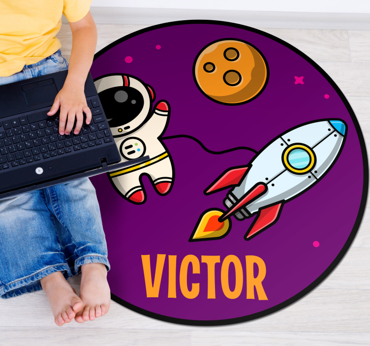 Expeditie met naam vinyl tapijt voor meer kinderen - TenStickers