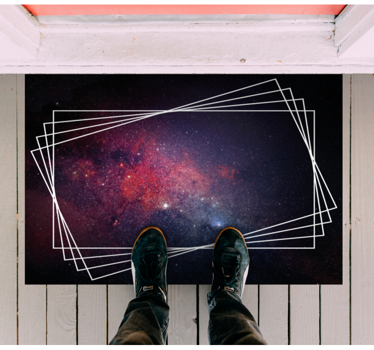 Kosmische nevelpatronen vinyl tapijt modern - TenStickers