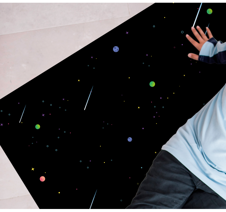 Kosmische sterrenhemel vinyl tapijt sterren - TenStickers