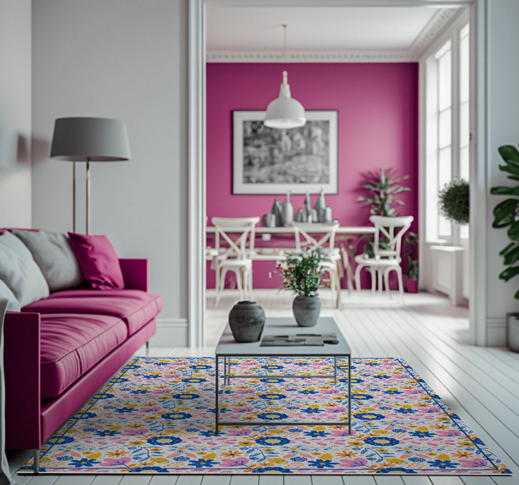 Lente bloemenpracht Natuur vinyl tapijt - TenStickers