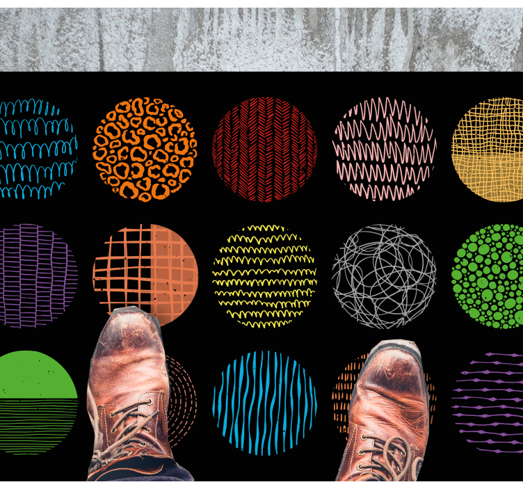 Levendige patrooncollectie vinyl tapijt modern - TenStickers